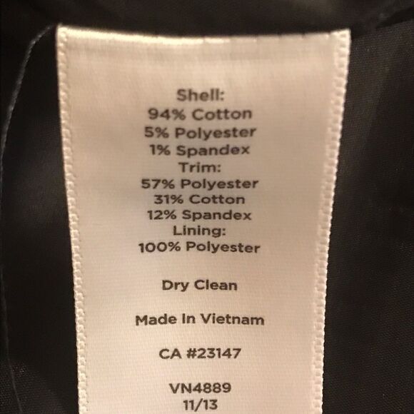 Talbots Herringbone Skirt | Black/White | Size 10P | Pockets, Kick Pleat, Lined - Picture 7 of 7